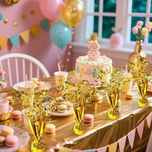 FUBININA Birthday Party Centerpieces Table Decorations Metallic Foil Spray in Kuwait