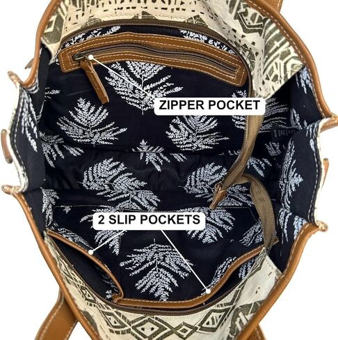 Myra Bag Boho إخفاء محفظة الحمل - Aztec Tote Crossbody للنساء in Saudi Arabia