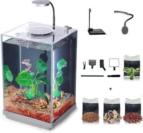 Wonderfactory Fish Tank Dinosaur Fossil Landscape Décor, Decorative with Weighted Base, Log Resin Craft Safe Unique Cool Style (Decoration Only, Fish Tank not Included) Applicable to V2 Aquarium in Saudi Arabia