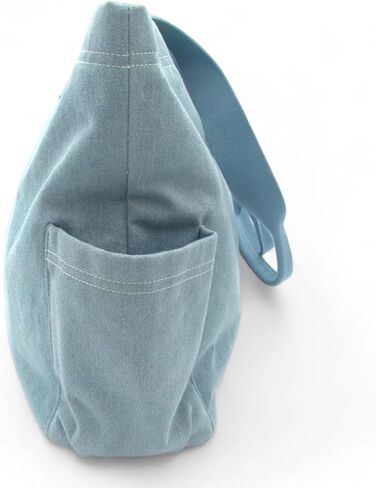 Universal Thread Denim Campus Tote Bag, 15H x 15W x 6D inches, Blue in Saudi Arabia