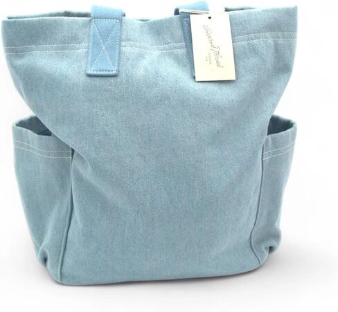 Universal Thread Denim Campus Tote Bag, 15H x 15W x 6D inches, Blue in Saudi Arabia
