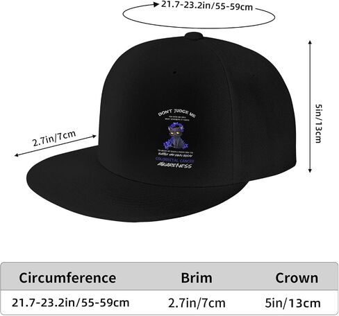 Cat Don't Judge Me You Have No Idea Colorectal Cancer Awareness Adult Adjustable Outdoor Sports Trucker Hats Stylish Baseball Cap4 Black in Saudi Arabia