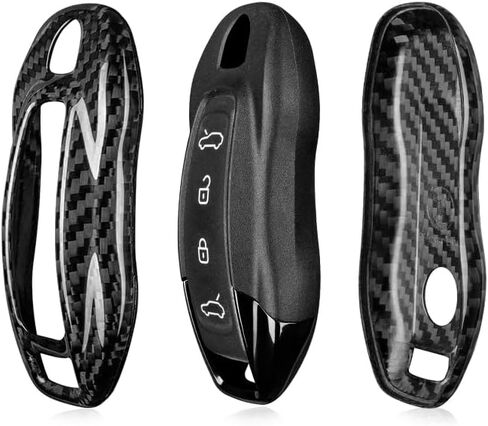 Carbon Fiber Key Fob Cover for Porsche EV Taycan Macan 911 Electric New Version Remote 2024 2025 in Saudi Arabia