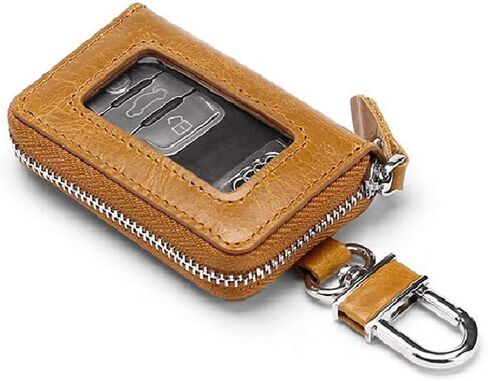 Bakun Premium Mini Leather Car Key Case ، Car Smart Key Chain Holder Bage Wallet Wallet for Breemote Key Fob in Kuwait