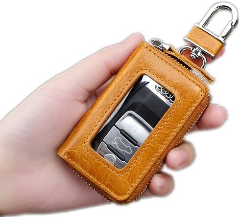 Bakun Premium Mini Leather Car Key Case ، Car Smart Key Chain Holder Bage Wallet Wallet for Breemote Key Fob in Kuwait