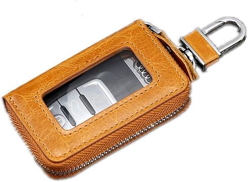 Bakun Premium Mini Leather Car Key Case ، Car Smart Key Chain Holder Bage Wallet Wallet for Breemote Key Fob in Kuwait