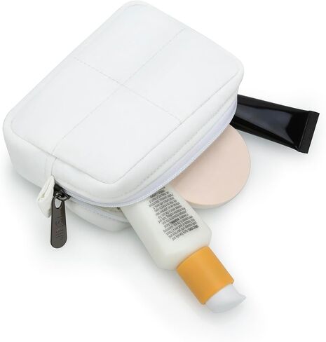 حقيبة مكياج صغيرة للمحفظة ، حقيبة مستحضرات مستحضرات السفر المبطنة ، حقيبة أدوات التداول في منظمات السحاب ، أكياس للنساء ، الأسود in Kuwait