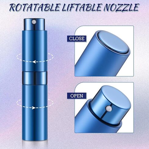 Remerry 15 Pcs 8 ml Perfume Atomizer Refillable Small Perfume Spray Bottle Empty Portable Travel Sprayer with 5 Funnel 5 Pump Transfer Tool(Black) in Saudi Arabia