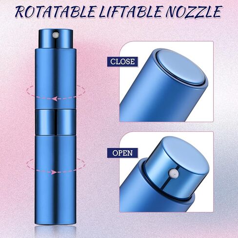Remerry 15 Pcs 8 ml Perfume Atomizer Refillable Small Perfume Spray Bottle Empty Portable Travel Sprayer with 5 Funnel 5 Pump Transfer Tool(Black) in Saudi Arabia
