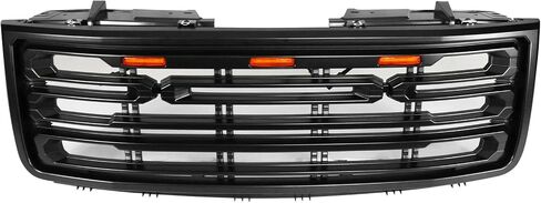 Ikon Motorsports ، Grille الأمامي متوافق مع 2007-2013 GMC Sierra 1500 الأمامي المصد مصبقة غير لامع أسود in Kuwait