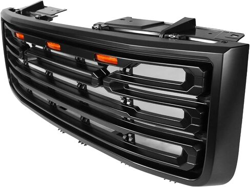 Ikon Motorsports ، Grille الأمامي متوافق مع 2007-2013 GMC Sierra 1500 الأمامي المصد مصبقة غير لامع أسود in Kuwait