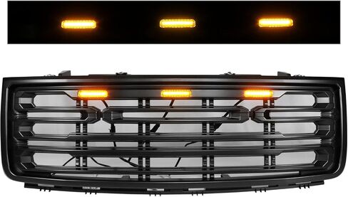 Ikon Motorsports ، Grille الأمامي متوافق مع 2007-2013 GMC Sierra 1500 الأمامي المصد مصبقة غير لامع أسود in Kuwait