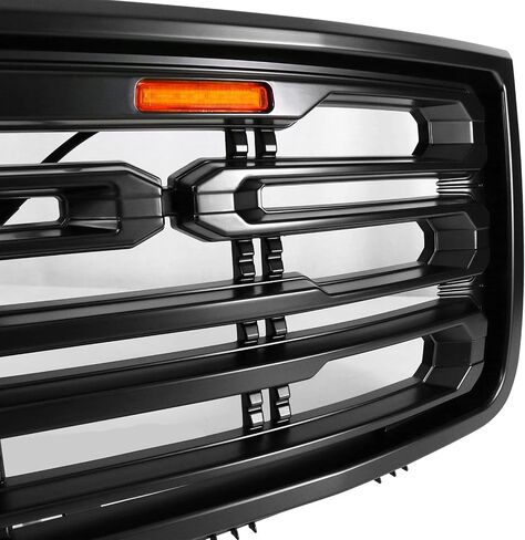 Ikon Motorsports ، Grille الأمامي متوافق مع 2007-2013 GMC Sierra 1500 الأمامي المصد مصبقة غير لامع أسود in Kuwait