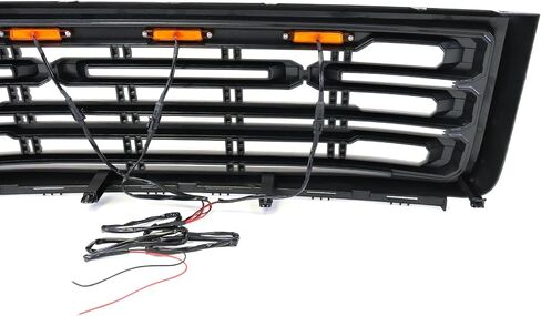 Ikon Motorsports ، Grille الأمامي متوافق مع 2007-2013 GMC Sierra 1500 الأمامي المصد مصبقة غير لامع أسود in Kuwait