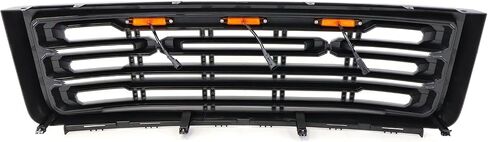 Ikon Motorsports ، Grille الأمامي متوافق مع 2007-2013 GMC Sierra 1500 الأمامي المصد مصبقة غير لامع أسود in Saudi Arabia