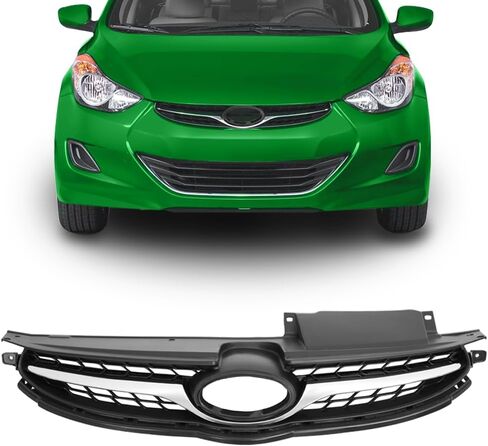 Hecasa الأمامي الأمامي المصد الشبكة المتوافقة مع 2011-2013 Hyundai Elantra Sedan 863503x000 HY1200166 شواء البلاستي in Saudi Arabia