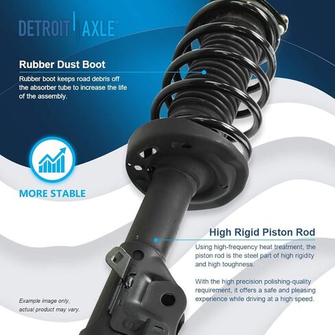 Detroit Axle - 14pc Front End Suspension Kit for 2013 2014 2015 Honda Civic, Lower Control Arms w/Ball Joint Tie Rods Struts & Coil Spring Rear Shock Absorber Front and Rear Sway Bars Replacement in Saudi Arabia