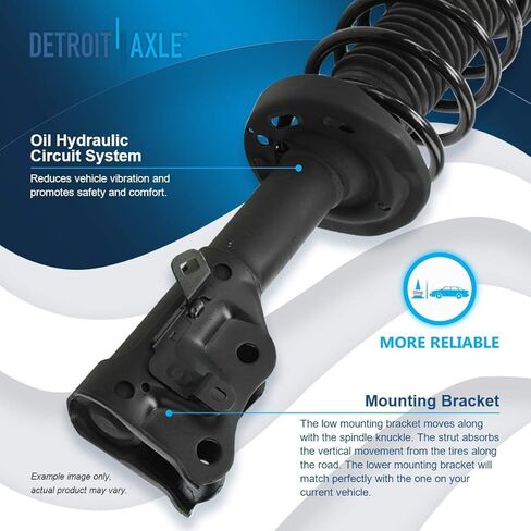 Detroit Axle - 14pc Front End Suspension Kit for 2013 2014 2015 Honda Civic, Lower Control Arms w/Ball Joint Tie Rods Struts & Coil Spring Rear Shock Absorber Front and Rear Sway Bars Replacement in Saudi Arabia