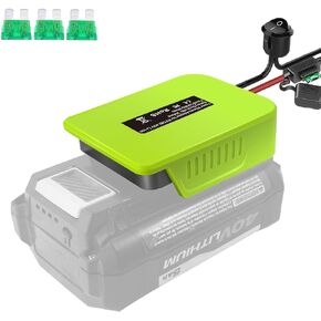 2PCS Power Wheel Adapter for Ryobi 40V Battery Power DIY Adapter, with Fuse & Wire Terminal,14 Gauge Wire, 30Amp Fuse and Switch Button, for DIY RC Trucks, RC Toys, Robotics in Kuwait