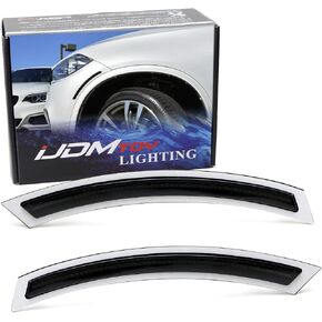 IJDMTOY EURO Black-Out Smoked Mort Marker Side Side Lens متوافق مع BMW 2014-19 F15 X5 X5M ، استبدل عاكسات العنبر OEM in Kuwait