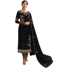 Henith Collection Indian/Pakistani Ethnic wear Georgette Straight Salwar Suit Salwar Kameez Ready To Wear in Kuwait