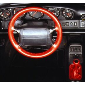 Wheelskins Original One Color non perforated style Leather Steering Wheel Cover - Color: Charcoal, Size: AX in Saudi Arabia