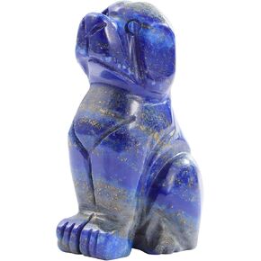 SMQ Crystal Dog Statues Home Decor Hand Carved Green Aventurine Small Dog Stone Healing Crystal Figurines Puppy Pet Sculpture Women Gifts(2 Inches) in Kuwait