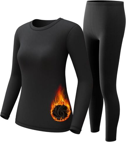 CL convallaira Women Thermal Underwear Base Layer Long Johns with Fleece Lined Set Winter Warm Top Bottom in Kuwait