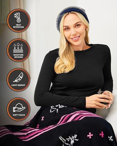 CL convallaira Women Thermal Underwear Base Layer Long Johns with Fleece Lined Set Winter Warm Top Bottom in Kuwait