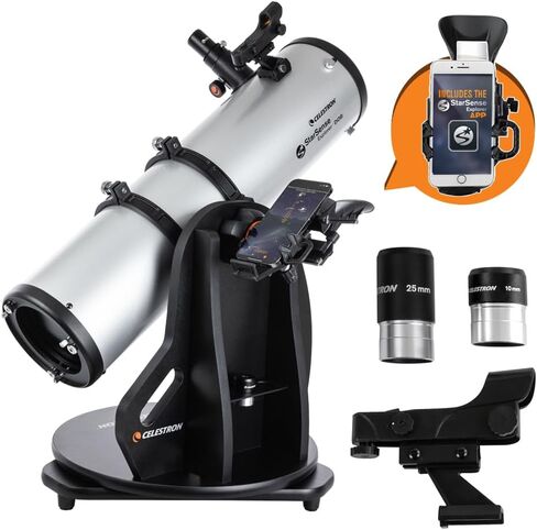 Celestron – StarSense Explorer 150mm Tabletop Dobsonian Smartphone App-Enabled Telescope – Works with StarSense App to Help You Find Nebulae, Planets & More – iPhone/Android Compatible in Kuwait