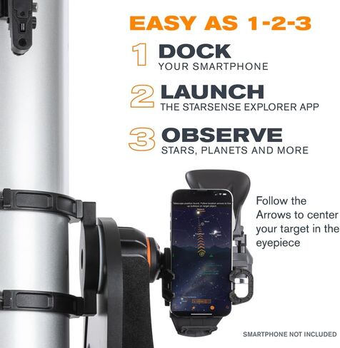 Celestron – StarSense Explorer 150mm Tabletop Dobsonian Smartphone App-Enabled Telescope – Works with StarSense App to Help You Find Nebulae, Planets & More – iPhone/Android Compatible in Kuwait