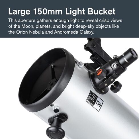 Celestron – StarSense Explorer 150mm Tabletop Dobsonian Smartphone App-Enabled Telescope – Works with StarSense App to Help You Find Nebulae, Planets & More – iPhone/Android Compatible in Kuwait