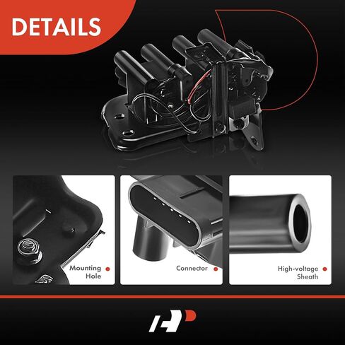 A-Premium Engine Ignition Coil Pack متوافق مع Hyundai Elantra 1996-2000 ، Tiburon 1997-2001 ، 1.8L 2.0L in Saudi Arabia