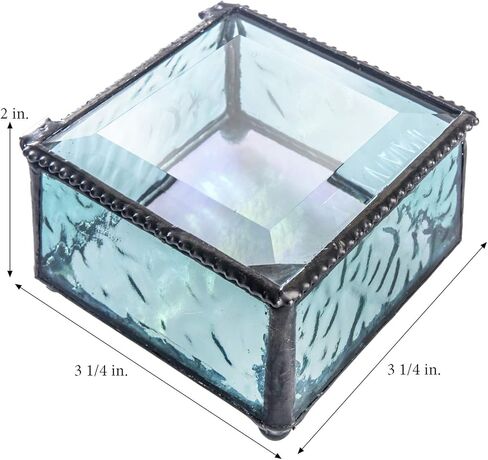 Personalized Jewelry Box Decorative Vanity Display Case Storage Organizer Keepsake Gift for Friend Daughter Sister Girl Women Vintage Decor J Devlin Box 898 EB246 Series (Windsor Blue) in Saudi Arabia
