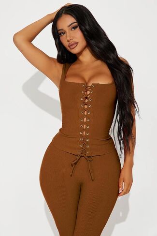 Two Piece Sets for Women Summer Workout Set Sleeveless Sexy Tie Down Tank Top Bodycon Capri Pants Sets Club Outfits in Kuwait