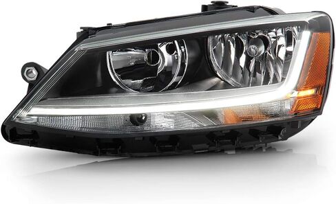 ACANII - For [Halogen Model] 2017-2018 Volkswagen Jetta w/LED DRL Headlight Headlamp Assembly Replacement Driver Side in Saudi Arabia