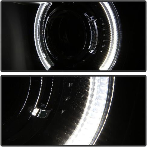 Acanii - لـ BLK 2010-2013 Chevy Camaro LED CCFL Halo Projector المصابيح الأمامية Halogen Driver + جانب الركاب in Saudi Arabia