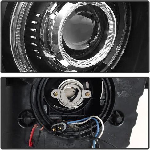 Acanii - لـ BLK 2010-2013 Chevy Camaro LED CCFL Halo Projector المصابيح الأمامية Halogen Driver + جانب الركاب in Saudi Arabia