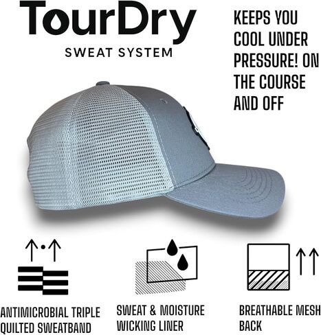 Premium Golf Gym Boat Hiking Tennis Bike Hat TourDry Sweat System Odor-Resistant Sweatband Moisture-Wicking Liner One Size in Kuwait