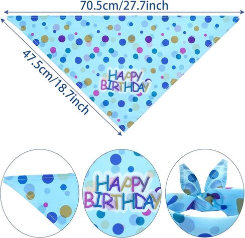 Hoyuwak Dog Birthday Party Supplies Girl Dog Bandana Bandana Tutu set لطيف كلب عيد ميلاد قبعة القوس مجموعة الكلاب الصغيرة المتوسطة الكبيرة in Kuwait