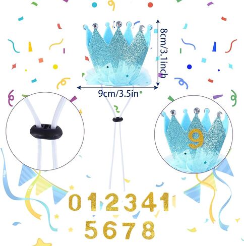 Hoyuwak Dog Birthday Party Supplies Girl Dog Bandana Bandana Tutu set لطيف كلب عيد ميلاد قبعة القوس مجموعة الكلاب الصغيرة المتوسطة الكبيرة in Kuwait