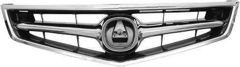 X AUTOHAUX Front Upper Hood Bumper Grille Grill for Acura TSX 2006-2008 Front Upper Bumper Kidney Grille Grill Chrome Silver Tone in Saudi Arabia