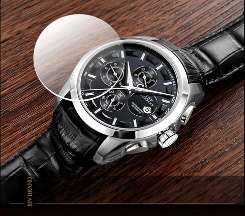 MASTOP Swiss Brands Men's Automatic Self-Wind Watch Stainless Steel with Brown Genuine Leather Band in Kuwait