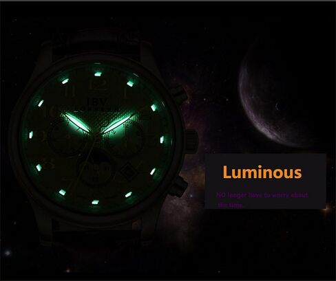 MASTOP Swiss Brands Men's Automatic Self-Wind Watch Stainless Steel with Brown Genuine Leather Band in Kuwait