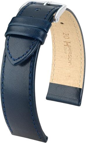 حزام ساعة Hirsch Osiris Leather - جلد العجل ذو الحبيبات الجميلة - أسود ، أزرق ، بورغوندي ، أخضر ، منتصف البني - 12 مم ، 13 مم ، 15 مم ، 16 مم ، 18 ملم ، 20 ملم in Kuwait
