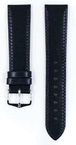 حزام ساعة Hirsch Osiris Leather - جلد العجل ذو الحبيبات الجميلة - أسود ، أزرق ، بورغوندي ، أخضر ، منتصف البني - 12 مم ، 13 مم ، 15 مم ، 16 مم ، 18 ملم ، 20 ملم in Kuwait