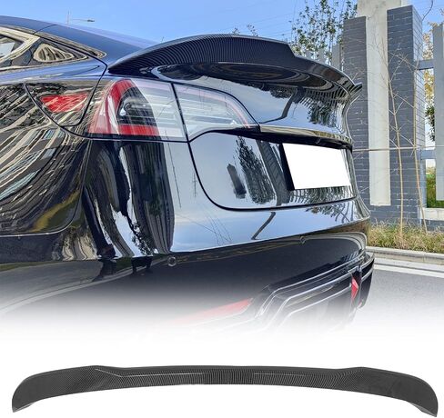 FREEMOTOR802 Compatible with 2017-2025 Tesla Model 3 Trunk Spoiler, Gloss Black ABS Plastic Performance Style Rear Tail Spoiler Lip Wing in Saudi Arabia