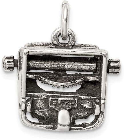 Sterling Silver Antiqued Typewriter Charm (approximately 20 x 19 mm) in Saudi Arabia