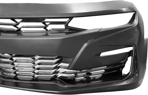 Ikon Motorsports ، غطاء الوفير الأمامي متوافق مع 2019-2024 Camaro LS LT1 ، 19 SS على غرار SS الأسود PP واقي محول الوفير BOMPER in Saudi Arabia
