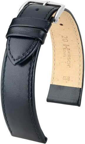 حزام ساعة Hirsch Osiris Leather - جلد العجل ذو الحبيبات الجميلة - أسود ، أزرق ، بورغوندي ، أخضر ، منتصف البني - 12 مم ، 13 مم ، 15 مم ، 16 مم ، 18 ملم ، 20 ملم in Kuwait